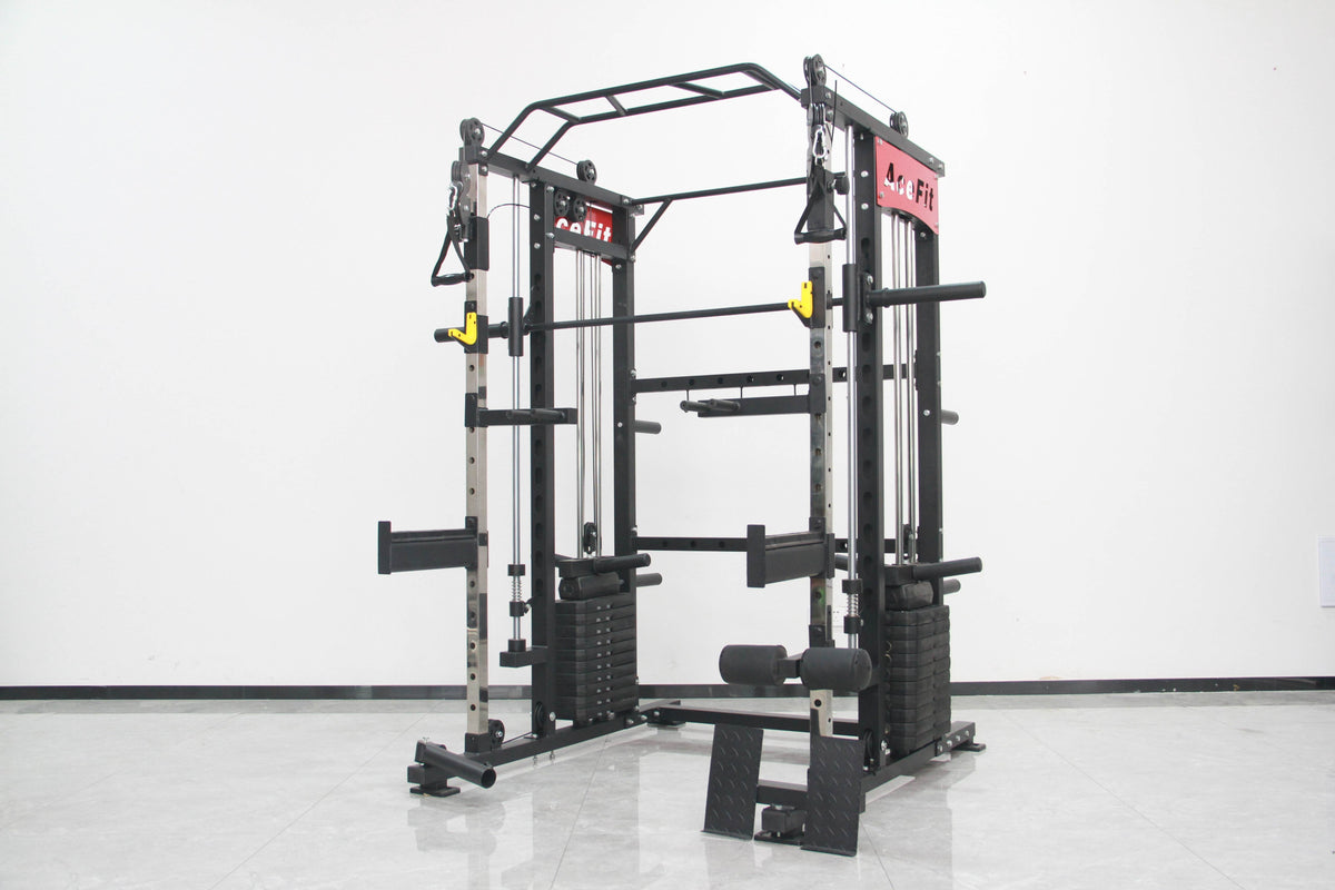 Kraftstation / power Rack mir Smithmachine - Kabelzug - Gewichtplatte 2x 50kg